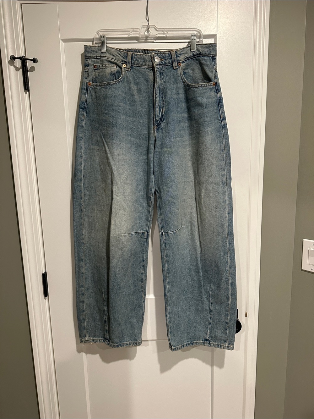 Zara Light Blue Wide-Leg Jeans